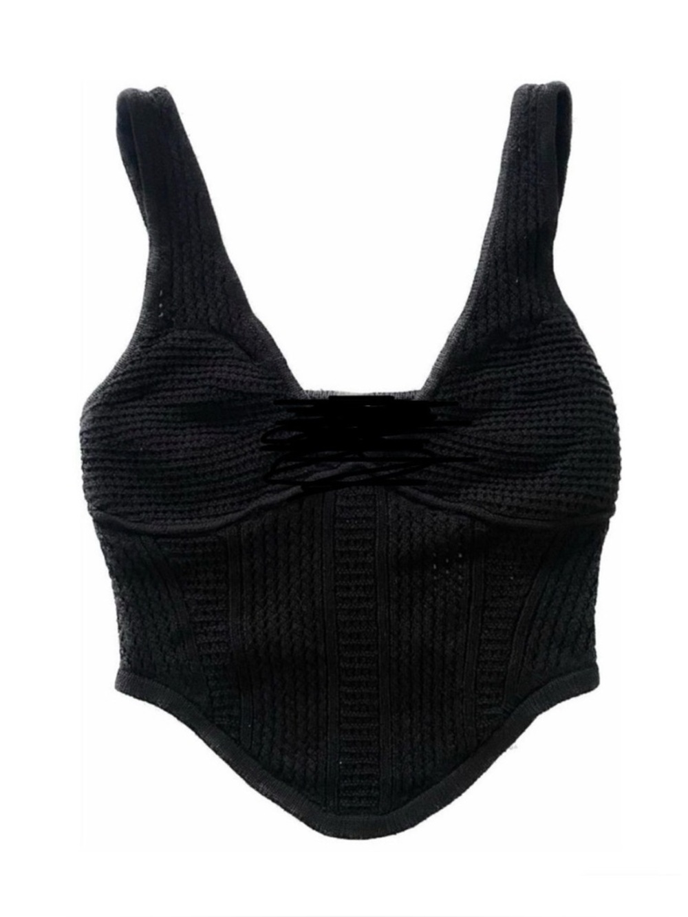 Alo yoga Open-Knit Chase The Sun Corset Tank